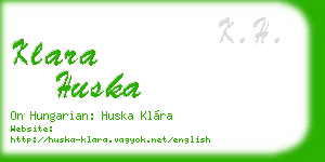 klara huska business card